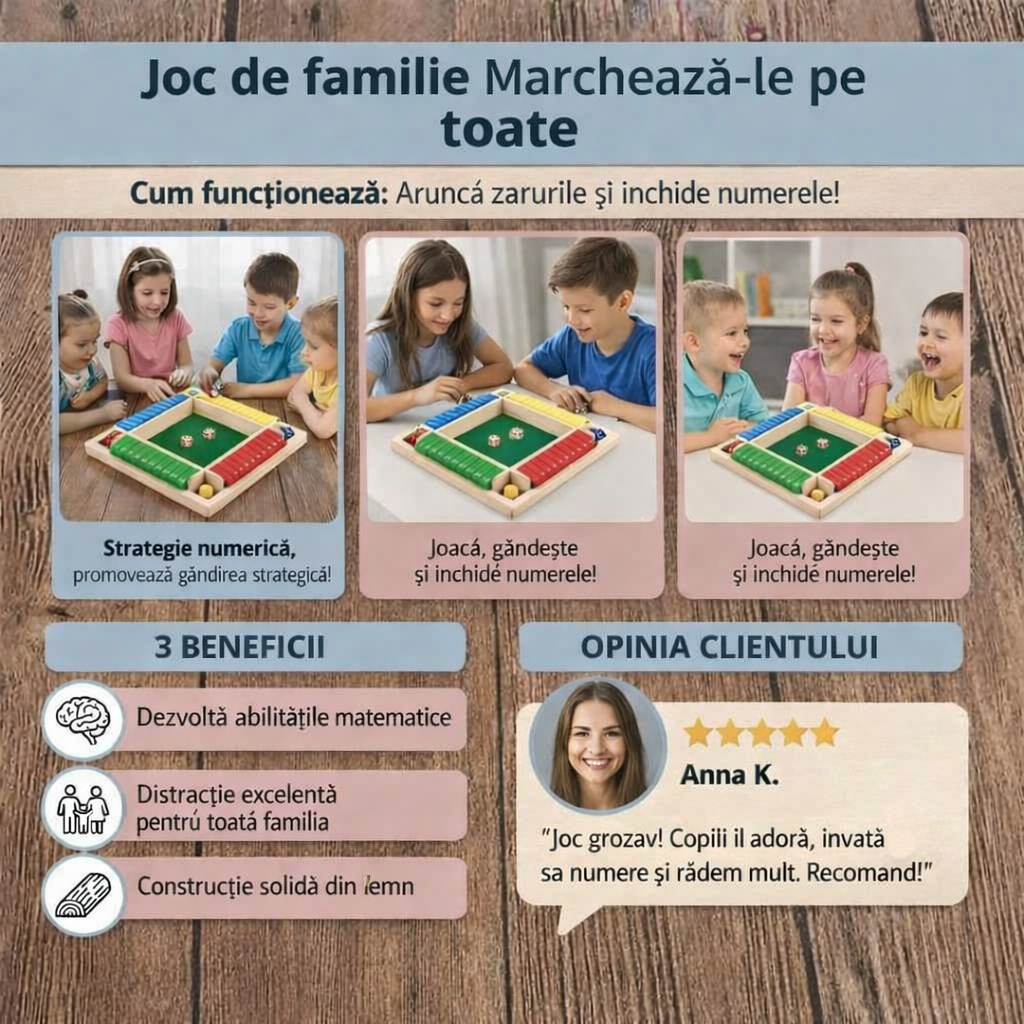 Joc „Marchează-le pe Toate” pentru 2-4 jucători